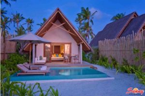 Pool Beach Villa Sunset - Fushifaru Maldives